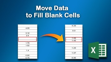 How to move data to fill blank cells in Excel