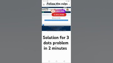 uucms 3 dots problem solved in 2 minutes #uucms #educational #education