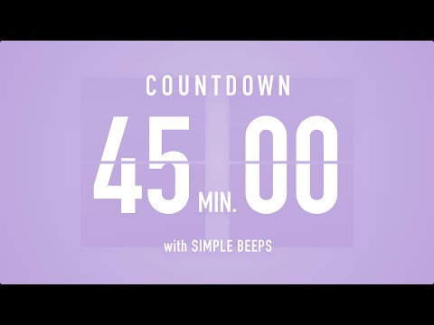 45 Min Countdown Flip Clock Timer / Simple Beeps ? ?