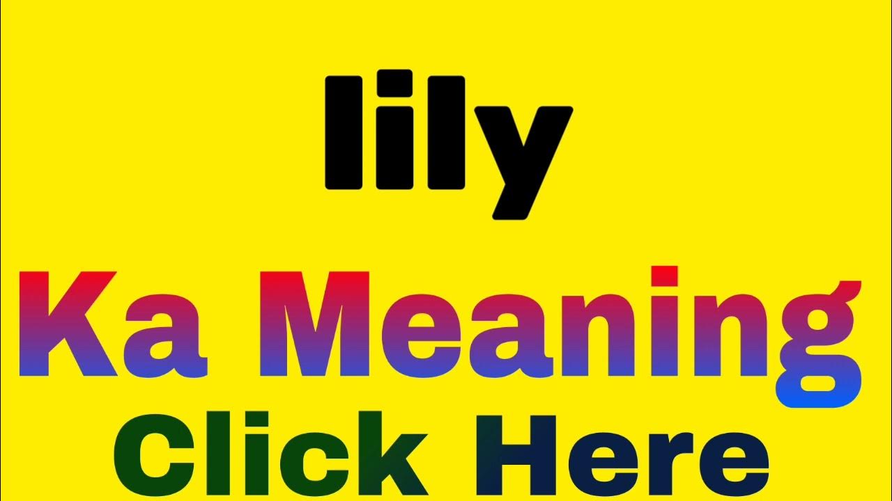 Lily ko hindi mein kya kahate hain Lily ka matlab Lily ka hindi