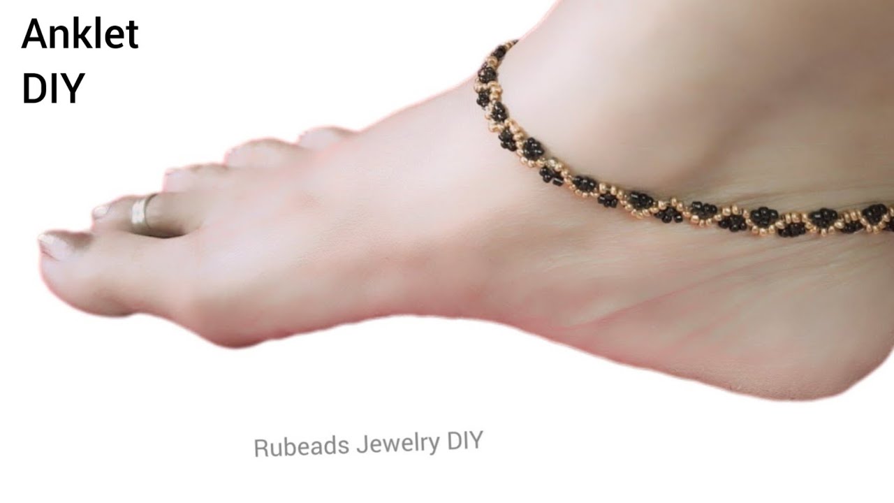 Payal How to Make Beaded Anklet at Home|घर पर पायल कैसे बनाएं|Najar ka Dhaga|Rubeads Jewelry