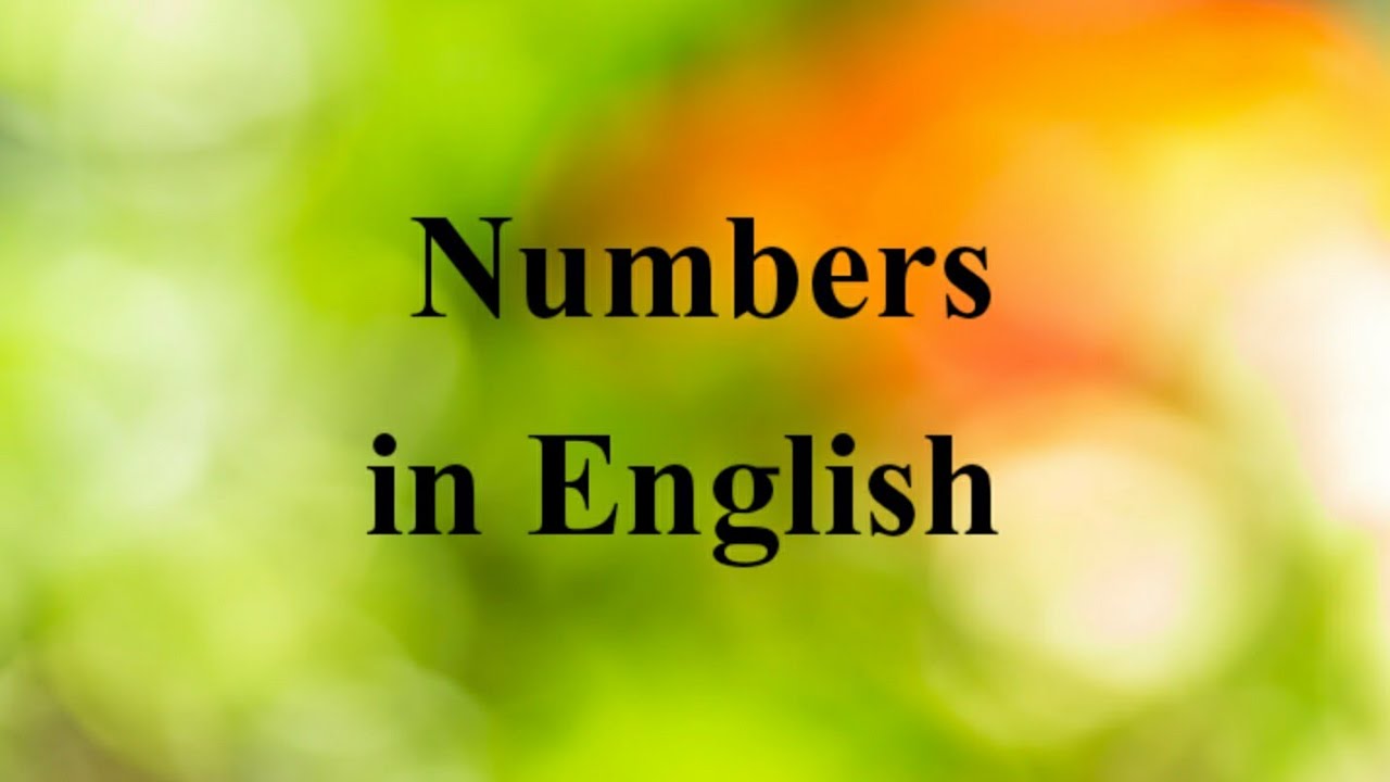 Numbers In English by English Is Easy YouTube