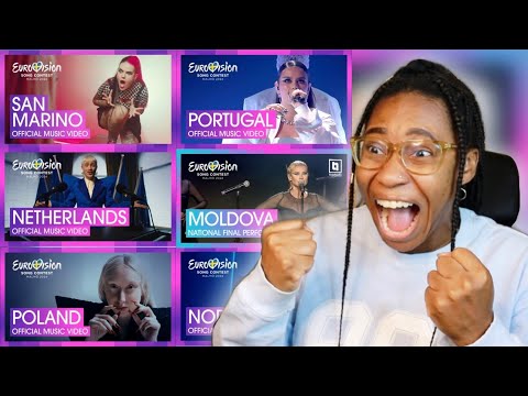 AMERICAN REACTS TO EUROVISION 2024 SONGS FOR THE FIRST TIME!? (NORWAY, POLAND, NETHERLANDS & MORE)