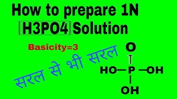 How to prepare 1N H3PO4 Solution #38 | Titration | Class 11th, 12th, NEET, IIT & JEE