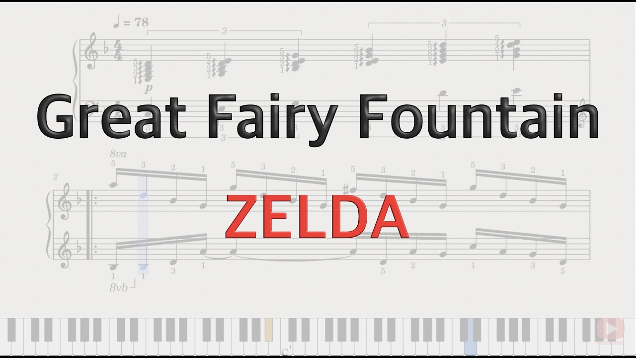 Great Fairy Fountain piano tutorial Zelda (FREE SHEETS) YouTube