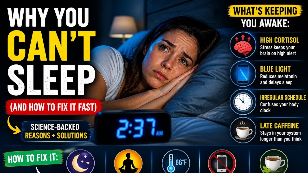 Why You Can’t Sleep at Night (And How to Fix It Fast) - YouTube