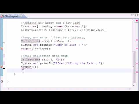 Intermediate Java Tutorial   98   Collections Methods fill