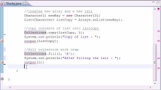 Celebrity Intermediate Java Tutorial   98   Collections Methods fill Net Worth