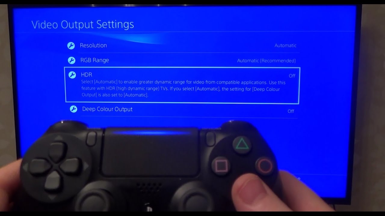 How To Setup Hdr Game Mode On Ps4 Slim Samsung Hdr 4k Tv Youtube