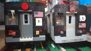 Lego MTA Subway Action!  Custom Lego R143/R160 Subway Cars Action!