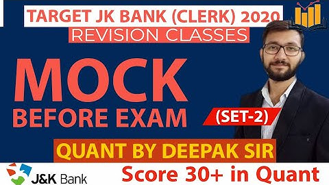Mock before Exam|| JK BANK BANKING ASSOCIATE || Previous Year Questions