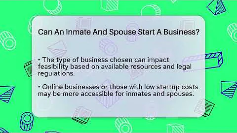 Can An Inmate And Spouse Start A Business? - Jail & Prison Insider