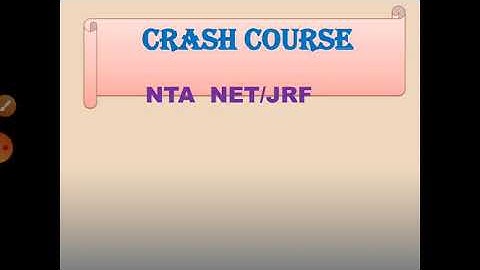 Nta net/JRF Environmental science crash course September 2020