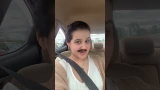 Woman with Mustache Cracks a Joke in Car#comedy #humor #mustache #joke