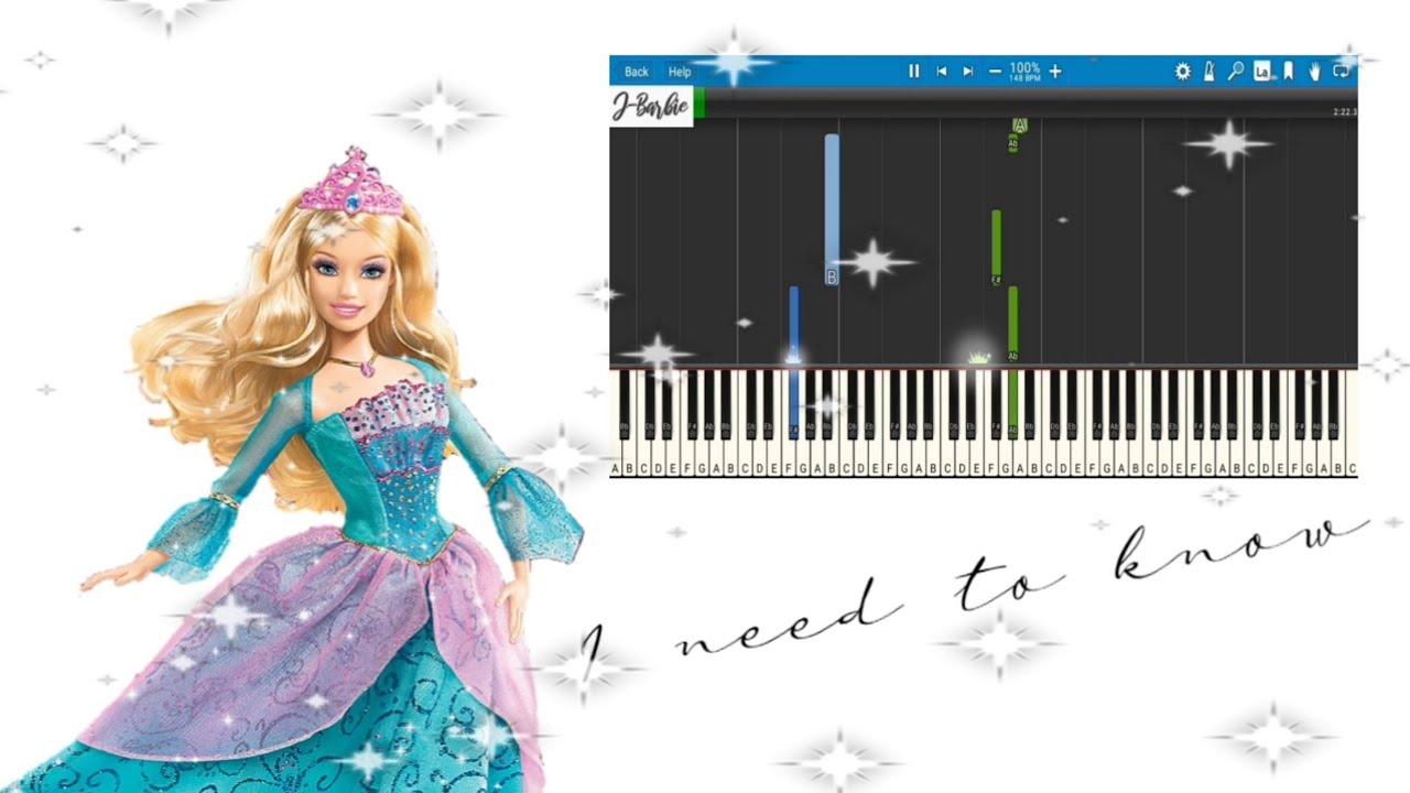 I Need To Know - Barbie as the Island Princess (Piano cover/Tutorial)