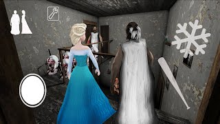 Play as Granny and Elsa in Granny's Old House | Sewer Escape Mod