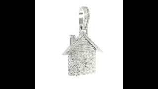 Fully Iced House Charm Pendant – VVS Moissanite 3.5 CTW