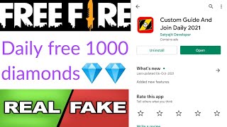 Custom Guide And Join Daily 2021 app real or fake | free diamonds | Garena free fire | Tech Lover DK screenshot 5