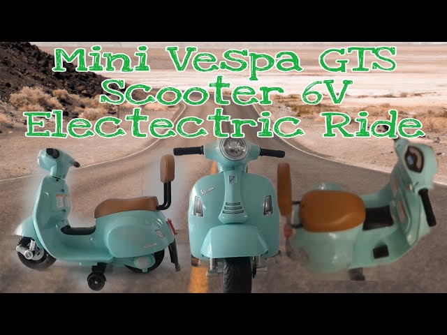 Porteur électrique Mini Vespa GTS rouge 6V