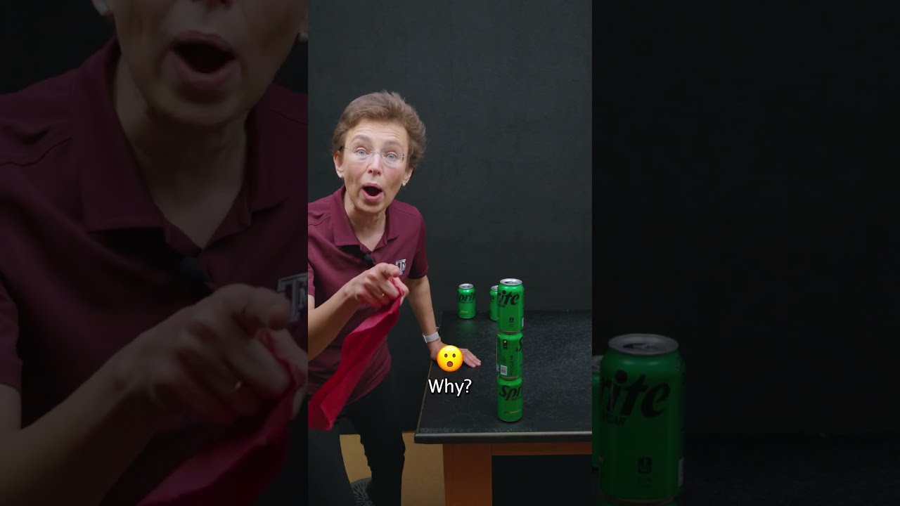 Inertia Trick With Soda Cans 