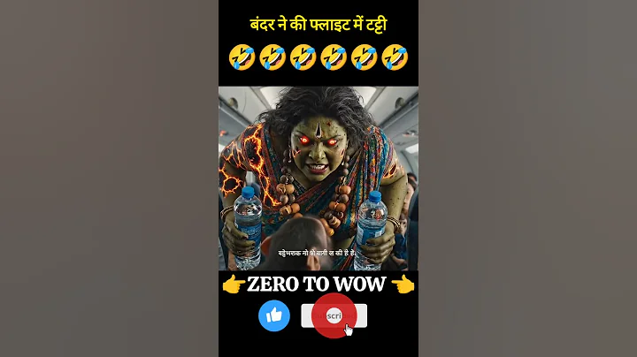 Monkey’s Drama on Airplane 🤣😂 Funny Monkey Video #shorts #Aivlog #bablu #ai