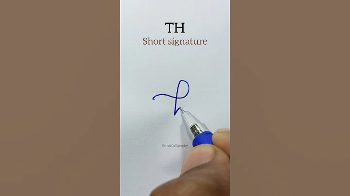 TH Initial Signature #initial #satishcalligraphy #shorts