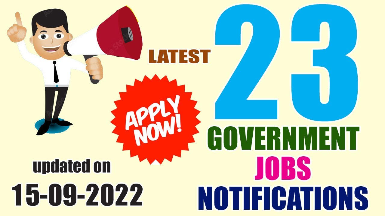 LATEST GOVERNMENT JOB VACANCIES 15 09 2022 YouTube