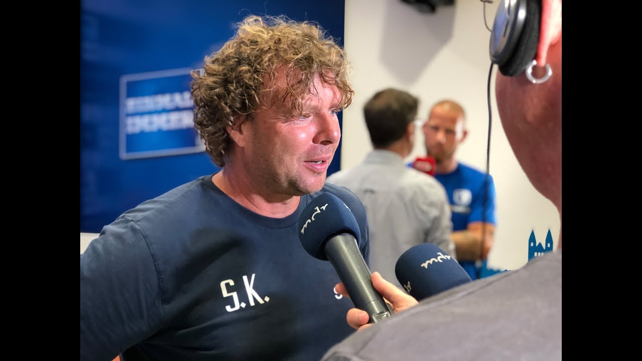 Pressekonferenz vor dem Spiel FSV Zwickau gegen 1. FC Magdeburg fcmb bank