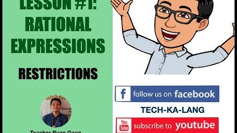 Rational Expressions: FINDING  RESTRICTIONS