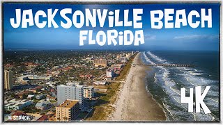 Jacksonville Beach Florida 4K  (DJI Mavic Air 2 Drone Footage) Aerial Shots of Jacksonville's Beach