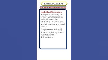 TS Eamcet 2023 || Differentiation for eamcet 2023 Part - 2 || Maths concept for EAMCET 2023