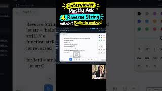 In javascript, how to reverse string without built-in method.