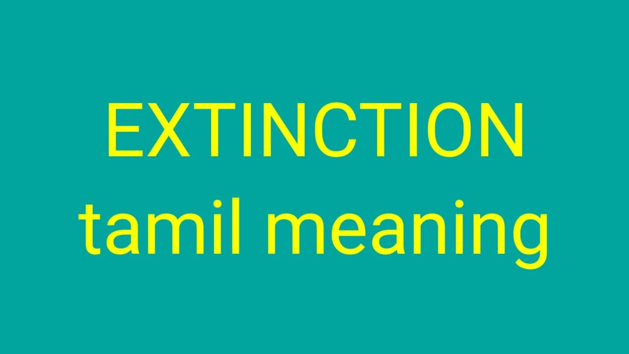 Extinction Tamil Meaning Sasikumar Youtube