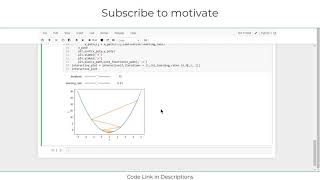 Gradient descent visualisation in Jupyter Notebook