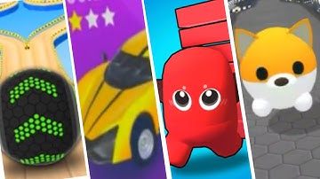 Going Balls vs Car Racing vs Bridge Race vs Rolling Ball Sky Escape I All level gameplay Android,IOS