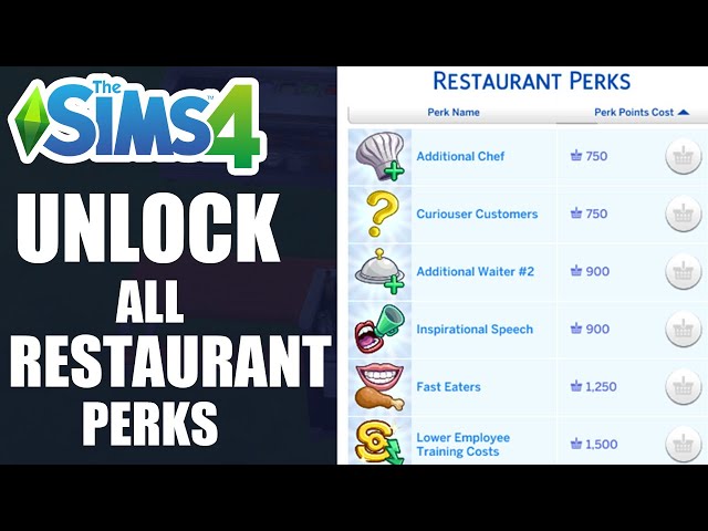 How To Use Restaurant Perk Cheats (Unlock All Perks Cheat) - The