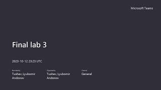 Lab 3 - Black Hole - Video Lab Report