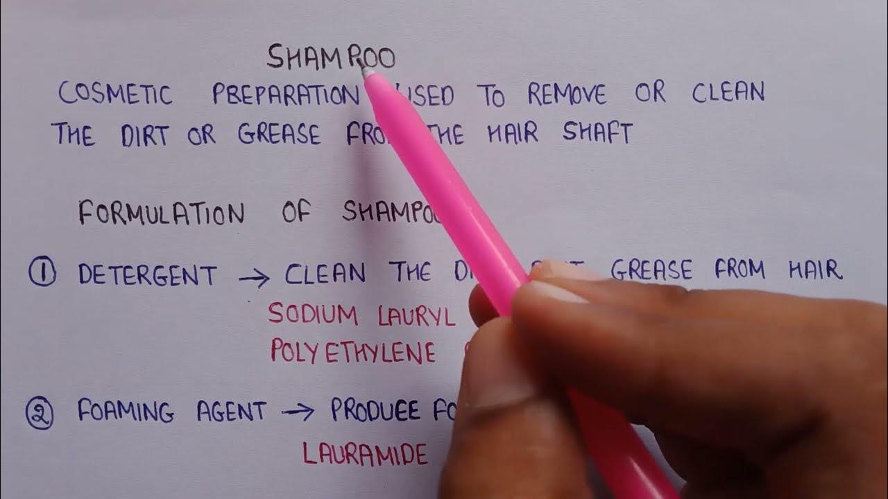 Formulation and preparation of shampoo shampoo in cosmetics