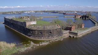 Kronstadt forts - Aerial Drone / Форты Кронштадта Аэросьёмка