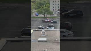 Police Chase and Arrest Witnessed from Hospital Room Window