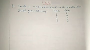 17. LZW ENCODING example: Dictionary Coding in Data Compression | LZW coding in image processing