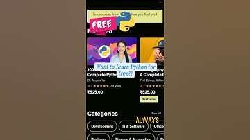 #how to get #free courses of #Python??||Python helper|| #learn python & #coding 👨‍💻 #shorts #udemy