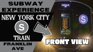 New York City Subway Shuttle Train (to Franklin Ave) Front View