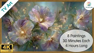 Ethereal Lilies | Fantasy Floral Frame TV Art | Dreamy Wall Decor | 4 Hours screenshot 1