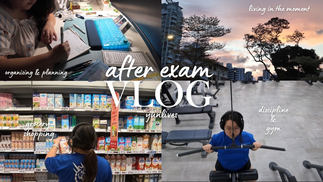 after exam vlog 🤍 discipline, grocery shopping,planning ,self-reflections ✨️