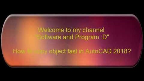 Autodesk-How to copy fast in AutoCAD 2018-YouTube