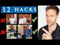 12 CLOTHING HACKS FOR MEN |  Cool clothing tips and tricks