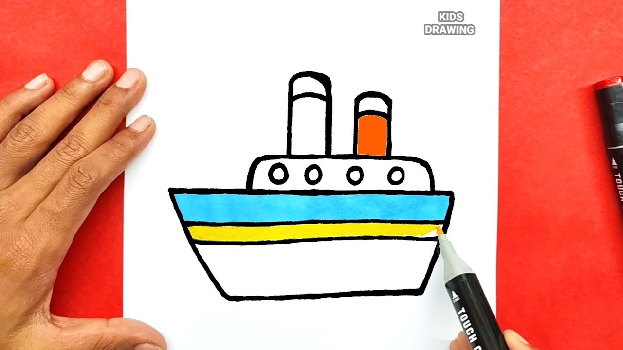 Barco Draw How to Draw a Boat Step-by-Step | Easy Drawing Tutorial for Beginners ...