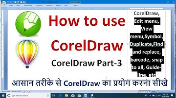 How to use Edit or View menu All option in coreldraw part 3