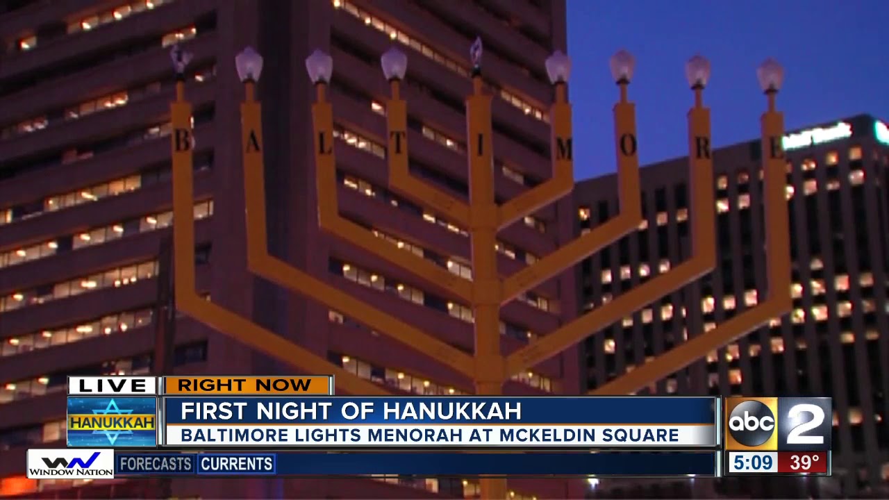 Giant menorah to light up Baltimore for first night of Chanukah